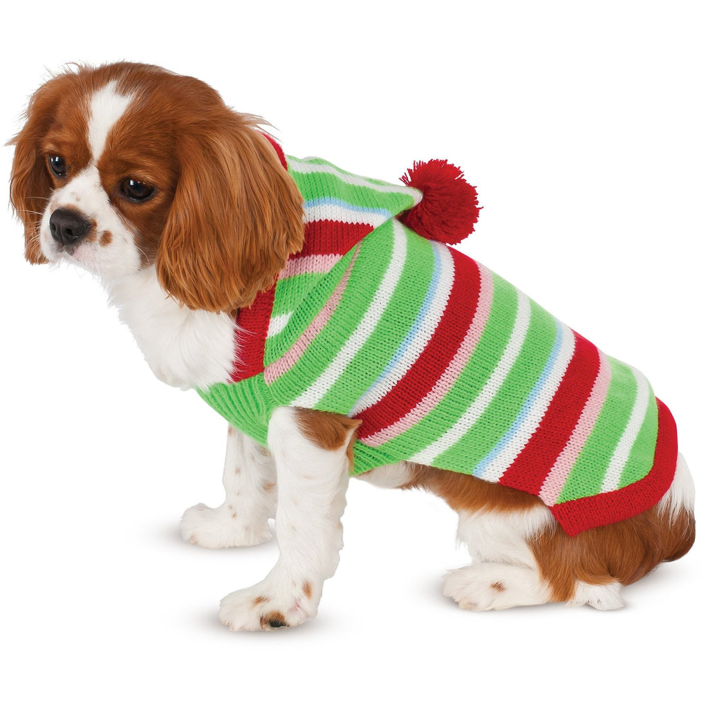 Candy Striped Christmas Pet Sweater